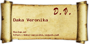 Daka Veronika névjegykártya